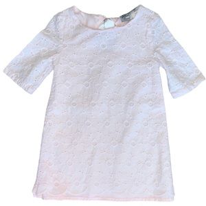 Jillian’s Closet Pale Pink Short Sleeve Eyelet Dress Size 5